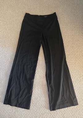 Bebe Black Lace Trim Wide Leg Dress Pants Size 0